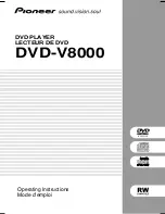 Предварительный просмотр 1 страницы Pioneer V8000 - DVD Professional Player Operating Instructions Manual