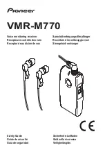 Pioneer VMR-M770 Safety Manual предпросмотр