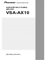 Pioneer VSA-AX10 Operating Instructions Manual preview