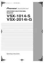 Pioneer VSX-1014-S Operating Instructions Manual preview