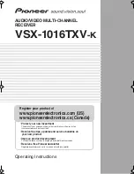 Предварительный просмотр 1 страницы Pioneer VSX-1016TXV Operating Instructions Manual