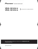 Предварительный просмотр 1 страницы Pioneer VSX-1016V-K Operating Instructions Manual