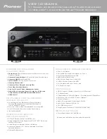 Pioneer VSX-1018AH-K Specifications предпросмотр