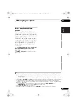 Preview for 63 page of Pioneer VSX-1020-K Operating Instructions For The User