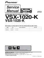 Предварительный просмотр 1 страницы Pioneer VSX-1020-K Service Manual