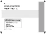 Pioneer VSX-1021-K Operating Instructions Manual предпросмотр