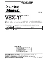 Preview for 1 page of Pioneer VSX-11 Service Manual