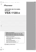 Pioneer VSX-1120-K Operating Instructions Manual предпросмотр