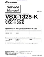 Pioneer VSX-1120-K Service Manual предпросмотр