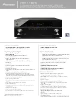 Предварительный просмотр 1 страницы Pioneer VSX-1120-K Specifications