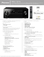 Pioneer VSX-1121-K Specifications preview