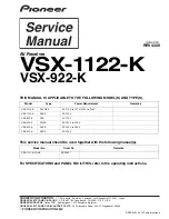 Pioneer VSX-1122-K Service Manual preview