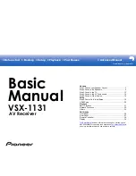 Предварительный просмотр 1 страницы Pioneer VSX-1131 Basic Manual