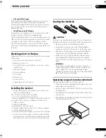 Preview for 9 page of Pioneer VSX-21TXH - Elite AV Receiver Operating Instructions Manual