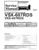 Pioneer VSX-407RDS Service Manual предпросмотр