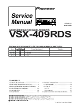 Pioneer VSX-409RDS Service Manual preview