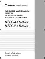 Pioneer VSX-415-K Operating Instructions Manual preview