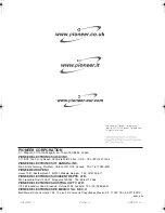 Preview for 94 page of Pioneer VSX-416-K Operating Instructions Manual