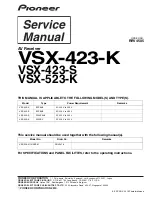 Pioneer VSX-423-K Service Manual предпросмотр