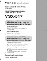 Pioneer VSX 517-K - AV Receiver Operating Instructions Manual preview