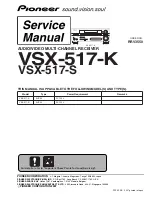 Preview for 1 page of Pioneer VSX-517-K Service Manual