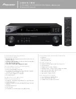 Pioneer VSX-518-K Specification Sheet preview