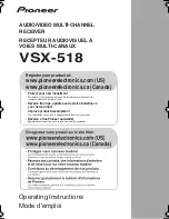 Preview for 1 page of Pioneer VSX-518 Operating Instructions Manual