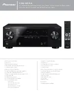 Предварительный просмотр 1 страницы Pioneer VSX-522-K Specifications