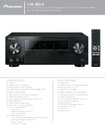 Предварительный просмотр 1 страницы Pioneer VSX-523-K Specifications