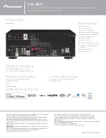 Предварительный просмотр 2 страницы Pioneer VSX-5231 Features & Specifications