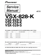 Предварительный просмотр 1 страницы Pioneer VSX-528-K Service Manual