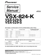 Предварительный просмотр 1 страницы Pioneer VSX-529-K Service Manual