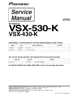 Предварительный просмотр 1 страницы Pioneer VSX-530-K Service Manual