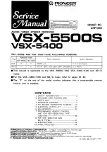 Pioneer VSX-5400 Service Manual предпросмотр