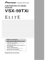 Pioneer VSX-59TXi Elite Operating Instructions Manual preview