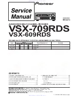 Preview for 1 page of Pioneer VSX-609RDS Service Manual