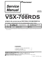 Pioneer VSX-708RDS Service Manual preview