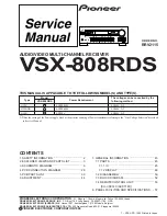 Preview for 1 page of Pioneer VSX-808RDS Service Manual