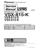 Pioneer VSX-815-K Service Manual preview