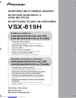 Pioneer VSX-819H Operating Instructions Manual preview