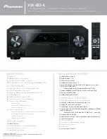 Предварительный просмотр 1 страницы Pioneer VSX-823-K Specifications