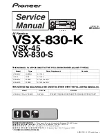 Pioneer VSX-830-K Service Manual preview