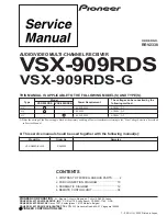 Pioneer VSX-909RDS Service Manual preview