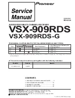 Preview for 1 page of Pioneer VSX-909RDS Service Manual