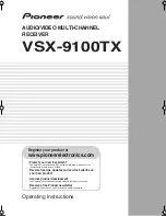 Pioneer VSX-9100TX Operating Instructions Manual preview