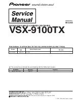 Pioneer VSX-9100TX Service Manual preview