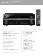 Pioneer VSX-918V Specifications preview