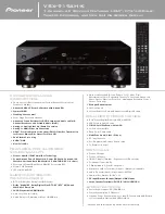 Предварительный просмотр 1 страницы Pioneer VSX-919AH-K - AV Receiver Specifications