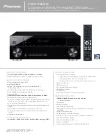 Pioneer VSX-920-K Specifications preview