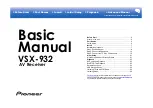 Pioneer VSX-932 Basic Manual предпросмотр
